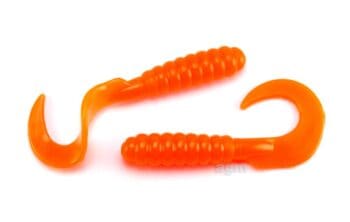 AGM 3in Curly Grub Orange 10pcs