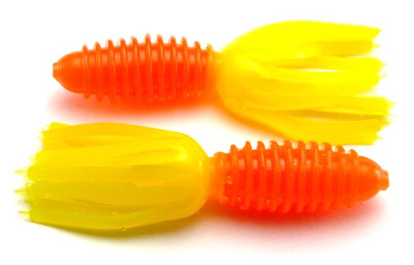 Agm 1.75&Quot; Skirt Grub - Orange/Yellow (10Pcs)