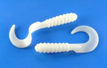 AGM 3in Curly Grub White 10pcs