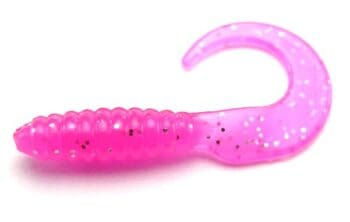 AGM 2in Curly Grub Pink/Silver 20pcs