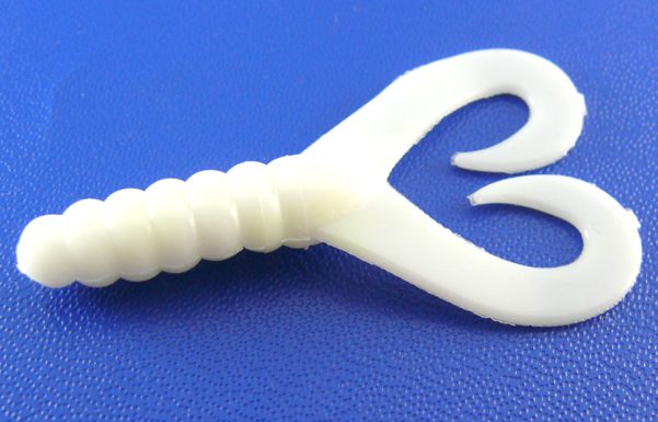 Agm 2In Twintail Grub White 10Pcs