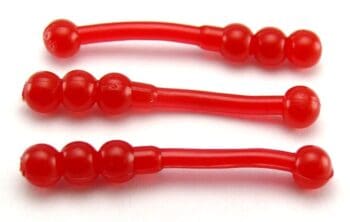 Big Bite 1.5in Ballzy Worm Red 10pcs
