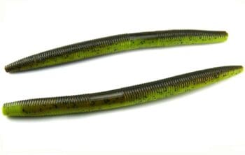 AGM 7in Stick Worm Green Pumpkin Chartreuse 6pcs