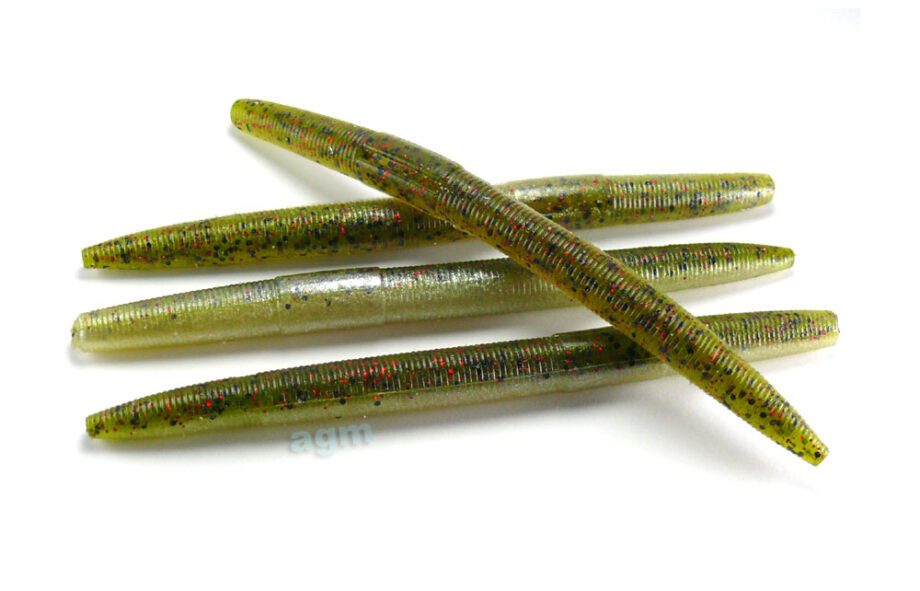 Agm 5In Stick Worm Baby Bass Red 8Pcs