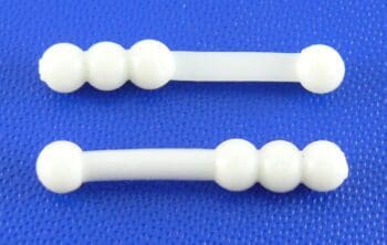 Big Bite 1in Ballzy Worm White 10pcs