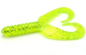 AGM 3.25in Twintail Grub Chartreuse Flash 8pcs