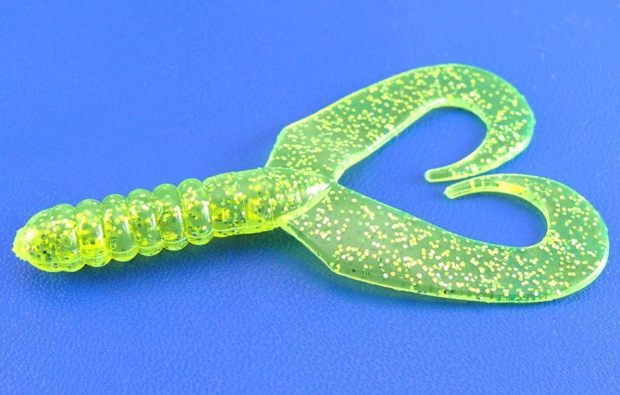 Agm 3.25&Quot; Twintail Grub - Chartreuse Flash (8Pcs)