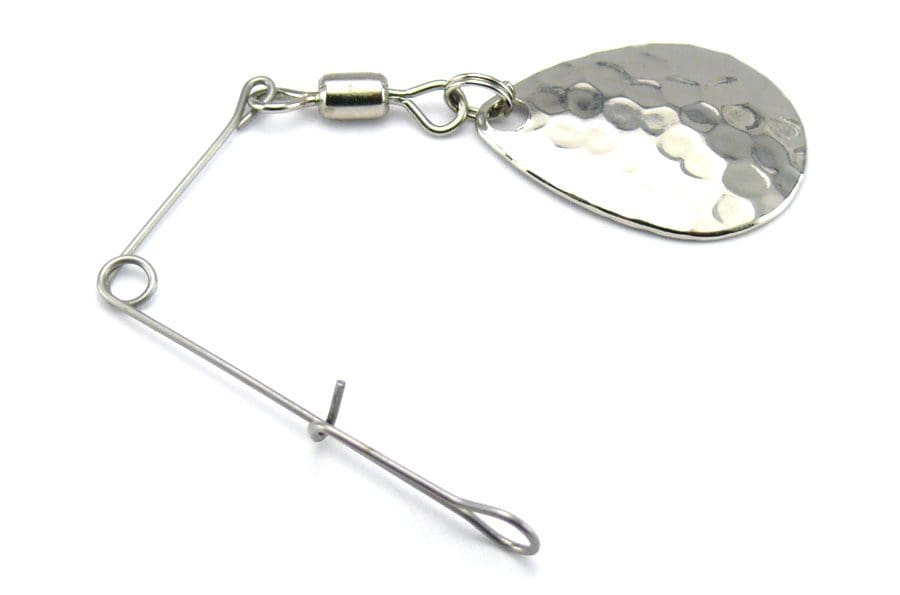 Agm Spinner Jig Size 3 Hammered Silver 5Pcs