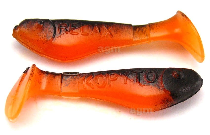 Relax 1&Quot; Kopyto Shad - Orange/Black Back (5Pcs)