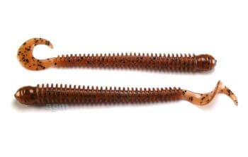 AGM 4in Finesse Curltail Worm Pumpkinseed 8pcs
