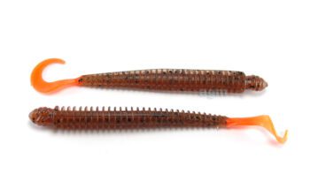 AGM 4in Finesse Curltail Worm Pumpkin Orange 8pcs