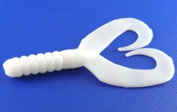 AGM 3.25in Twintail Grub White 8pcs