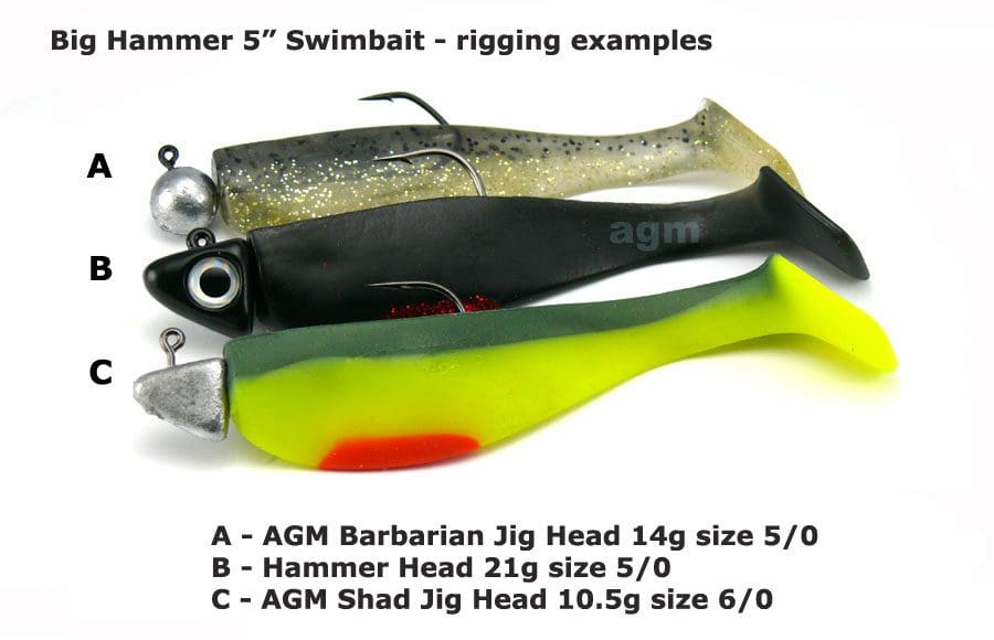 Big Hammer 5&Quot; Hand Poured Swimbait - Creeping Death (4Pcs)