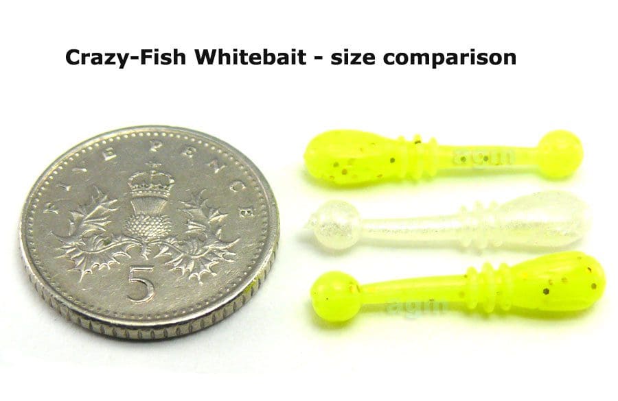 Crazy Fish 0.8&Quot; Whitebait - 6 Chartreuse &Amp; 49 Snow White (20Pcs)
