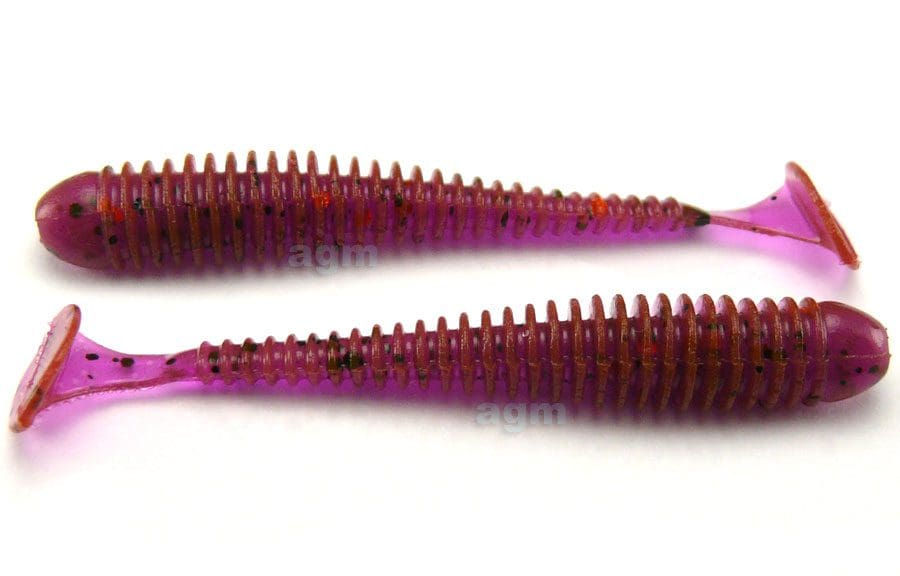 Crazy Fish 2In Vibro Worm Ultraviolet 8Pcs