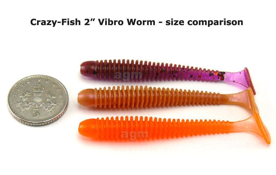 Crazy Fish 2&Quot; Vibro Worm - 6 Chartreuse (8Pcs)