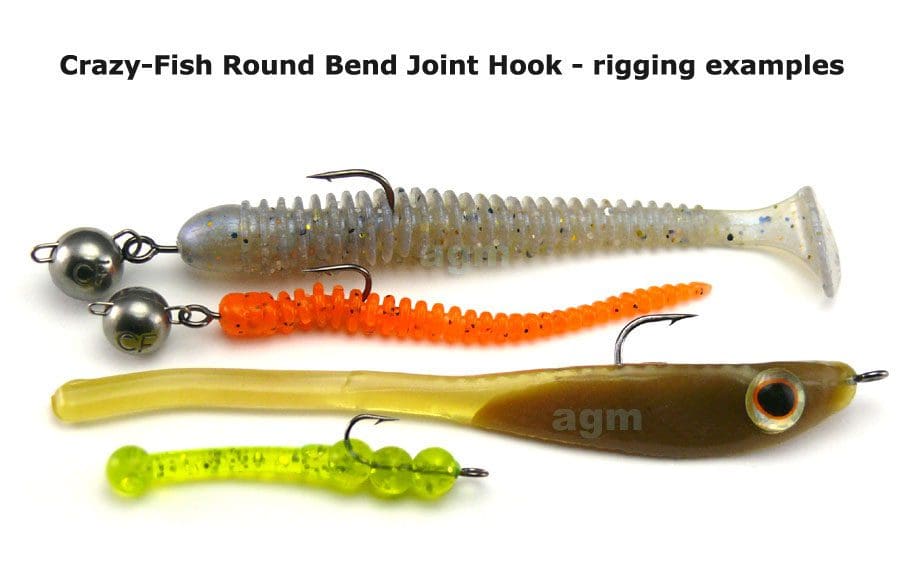 Crazy Fish Round Bend Joint Hook - Size 10 (10Pcs)