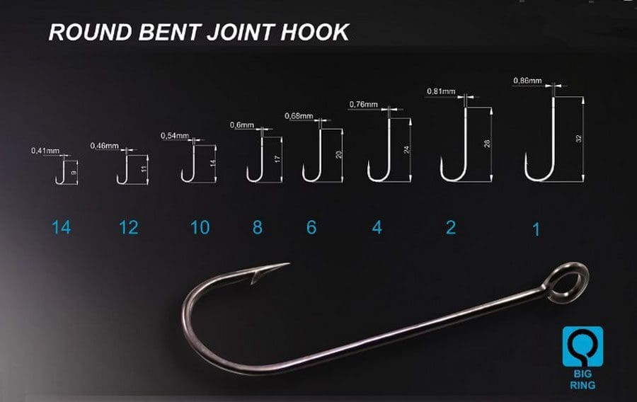 Crazy Fish Round Bend Joint Hook - Size 10 (10Pcs)
