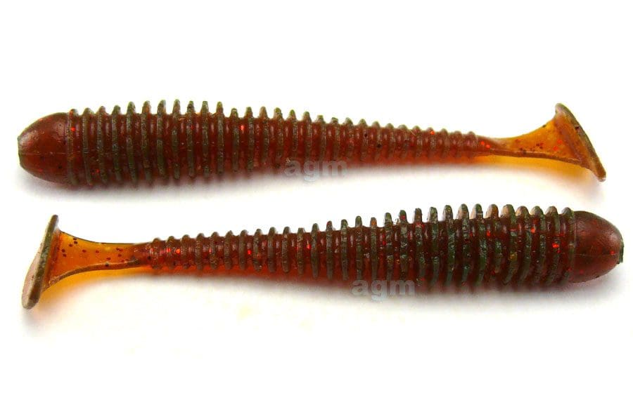 Crazy Fish 2In Vibro Worm Uv Motor Oil 8Pcs