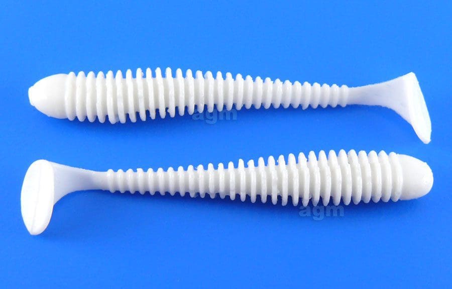 Crazy Fish 2In Vibro Worm 59 White 8Pcs