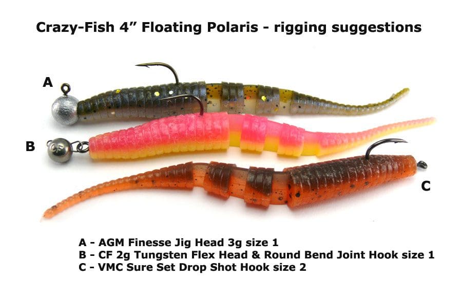 Crazy Fish 4&Quot; Floating Polaris - 66 Pearl Snow (6Pcs)