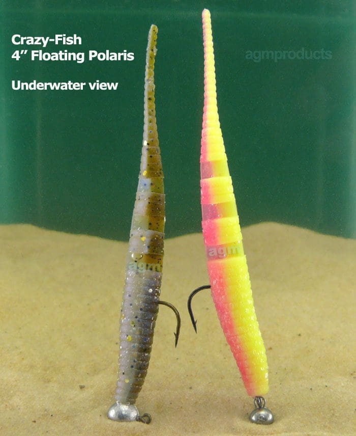 Crazy Fish 4&Quot; Floating Polaris - 66 Pearl Snow (6Pcs)