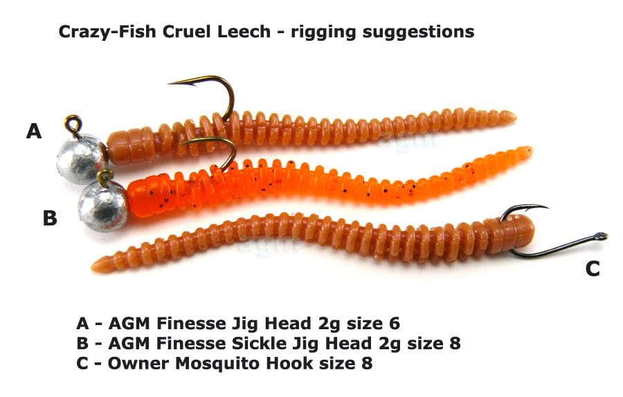 Crazy Fish 2&Quot; Cruel Leech - 50 Pink Flamingo (8Pcs)