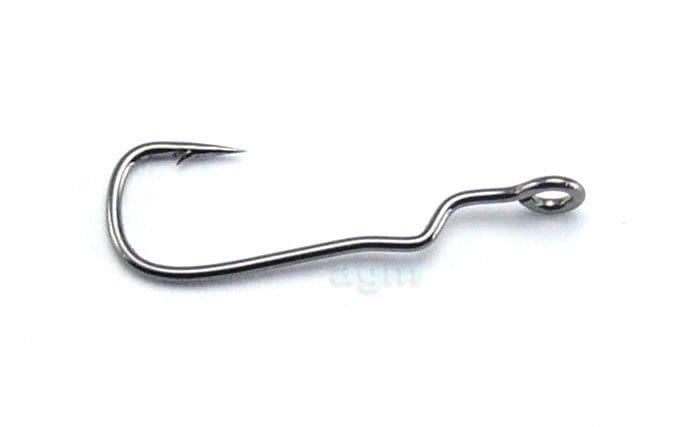 Crazy Fish Offset Joint Worm Hook Size 10 15Pcs