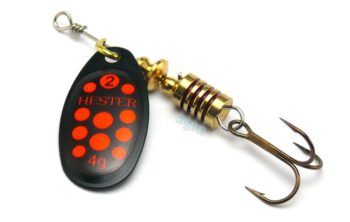 Hester Osprey Spinner 4g Black Orange Spots