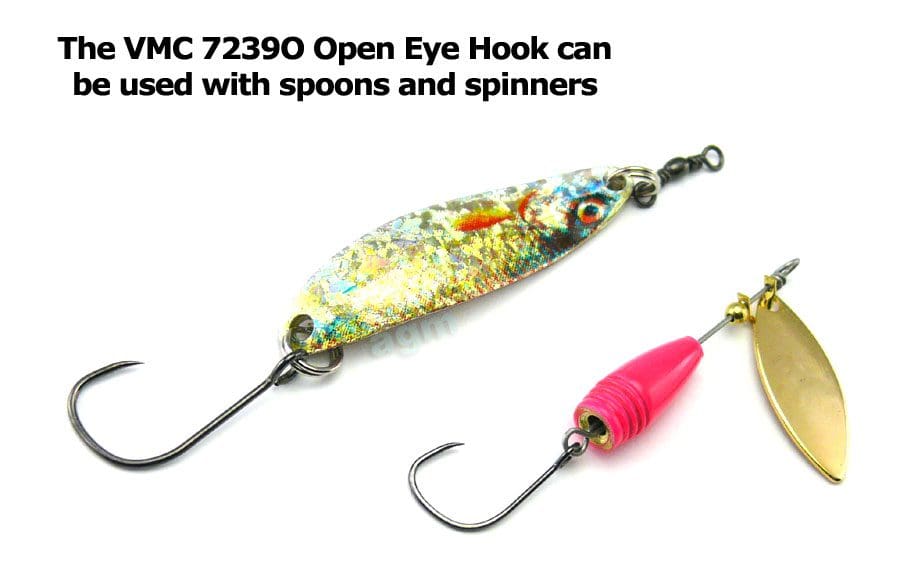 Vmc 7239O Open Eye Barbless Spinner Hook - Size 2 (8Pcs)
