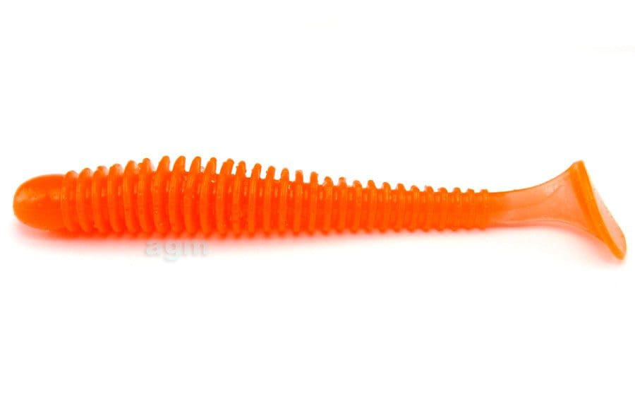 Crazy Fish 3.4&Quot; Vibro Worm - 64 Fluo Orange (5Pcs)
