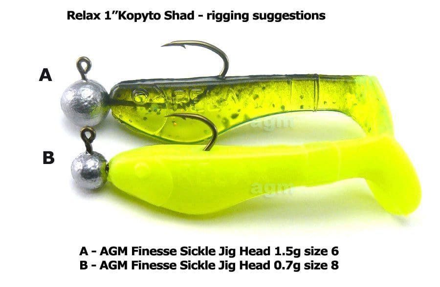 Relax 1&Quot; Kopyto Shad - Motor Oil (5Pcs)
