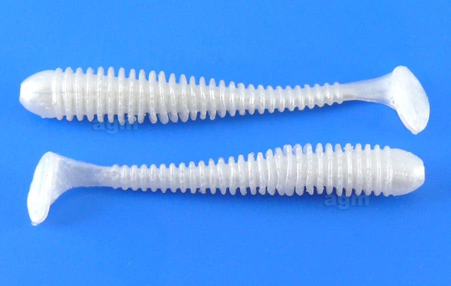 Crazy Fish 2In Vibro Worm Pearl Snow 8Pcs