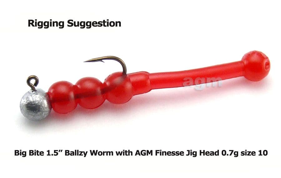 Big Bite 1.5&Quot; Ballzy Worm - Orange Sparkle (10Pcs)