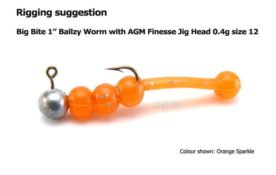 Big Bite 1&Quot; Ballzy Worm - Chartreuse Shine (10Pcs)
