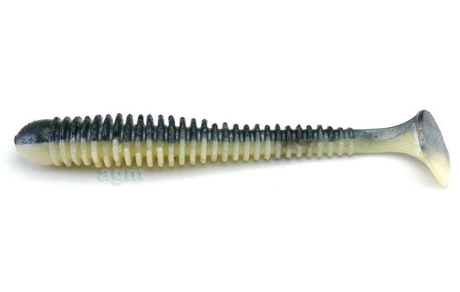 Crazy Fish 3.4In Floating Vibro Worm Black Fish 5Pcs