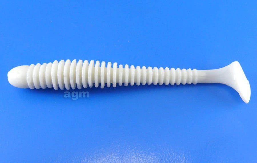 Crazy Fish 3.4&Quot; Vibro Worm - 62 White (5Pcs)