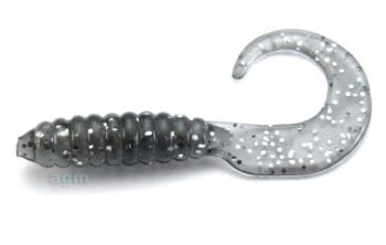 AGM 2in Curly Grub Smoke/Silver 20pcs