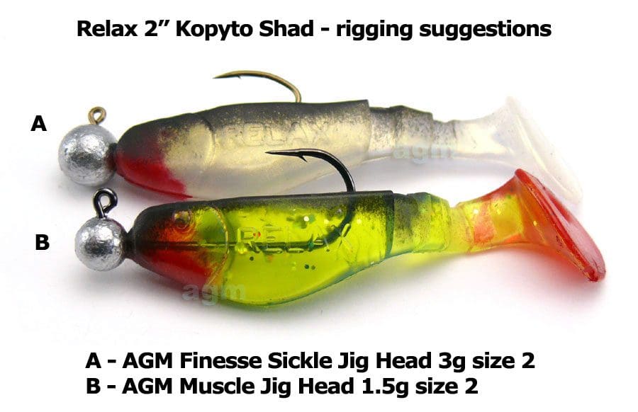Relax 2&Quot; Kopyto Shad - Pearl/Silver Glitter (3Pcs)