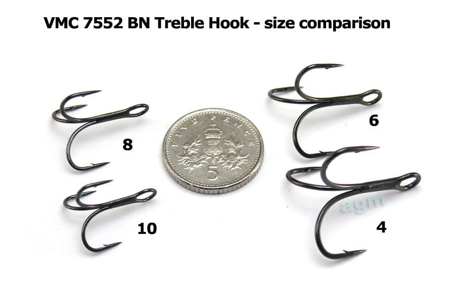 Vmc 7552 Bn Light Inline Treble Hook - Size 4 (7Pcs)