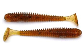 Crazy Fish 2in Vibro Worm Dark Beer 8pcs