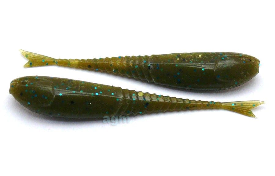 Crazy Fish 2&Quot; Floating Glider - 42 Green Pumpkin Blue (10Pcs)