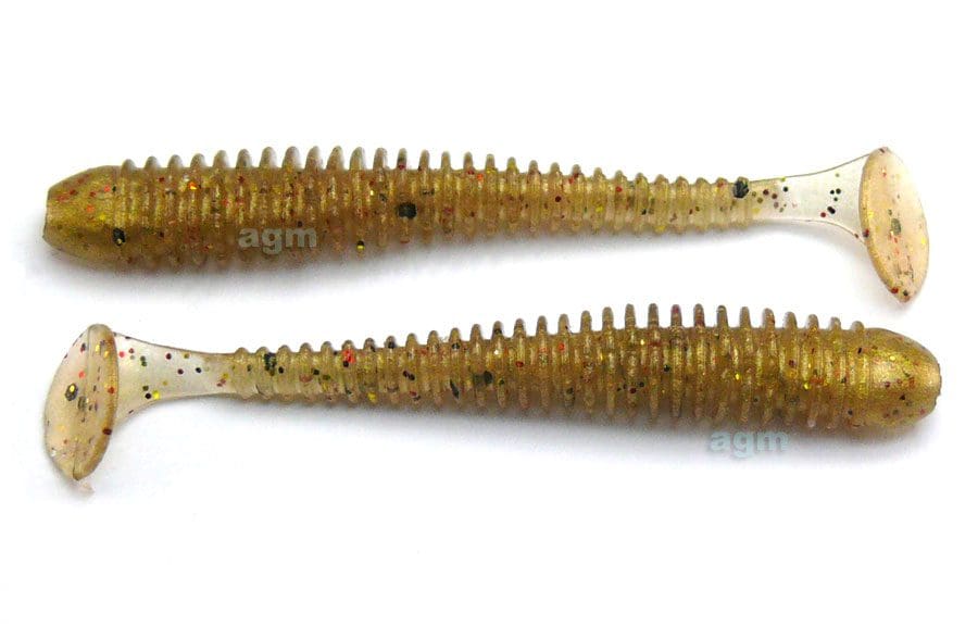 Crazy Fish 2In Vibro Worm Gold Sand 8Pcs