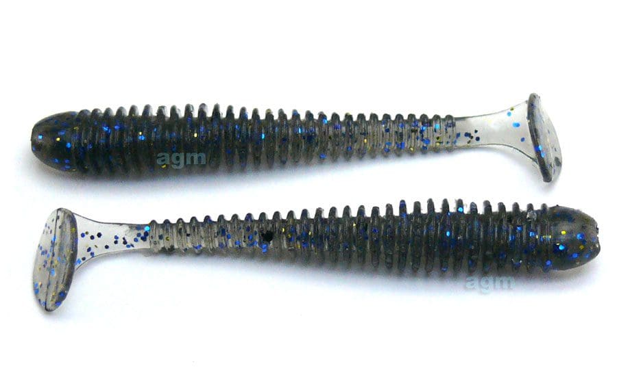 Crazy Fish 2In Vibro Worm Smoke 8Pcs