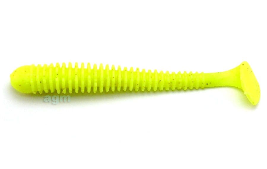 Crazy Fish 3.4In Floating Vibro Worm Chartreuse 5Pcs