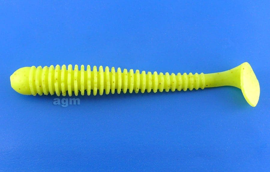 Crazy Fish 3.4&Quot; Floating Vibro Worm - 6 Chartreuse (5Pcs)