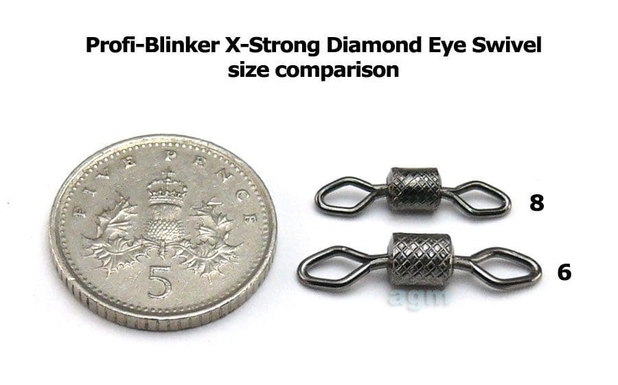 Profi-Blinker X-Strong Diamond Eye Swivel - Size 8 (10Pcs)
