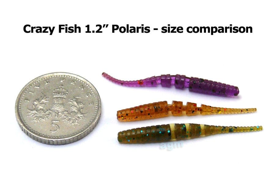 Crazy Fish 1.2&Quot; Polaris - Green Pumpkin Blue &Amp; Blue Ruby (16Pcs)