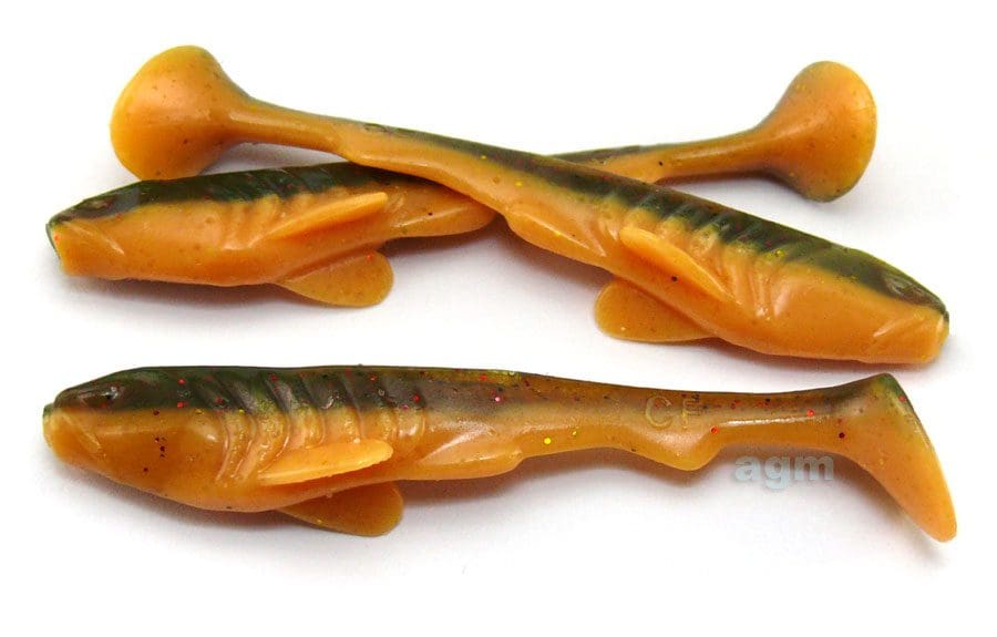 Crazy Fish 2.8In Tough 34D Motor Oil Shad 5Pcs