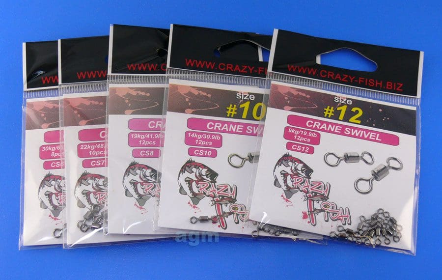 Crazy Fish Crane Swivel - Size 6 (8Pcs)